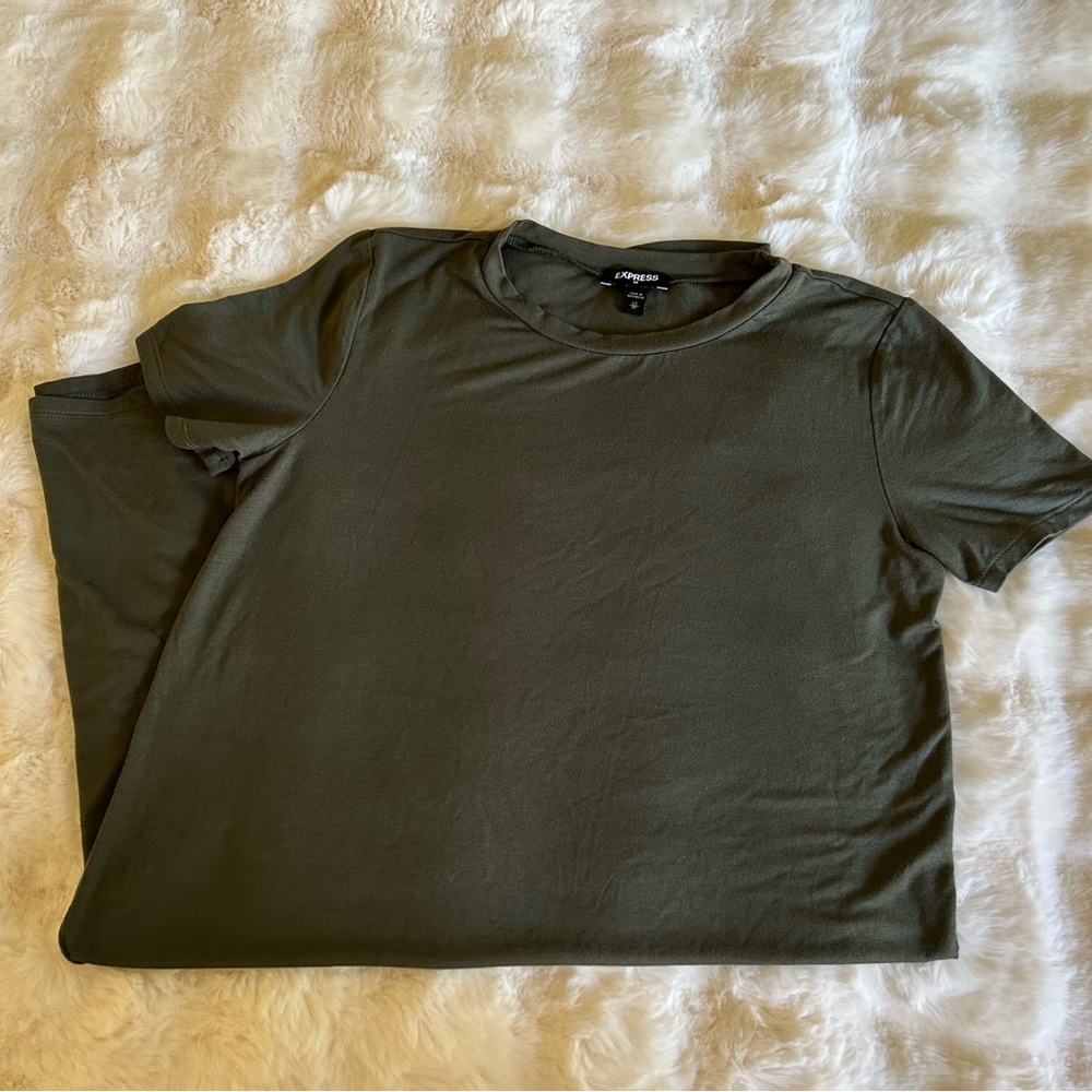 Express Green T-shirt Dress